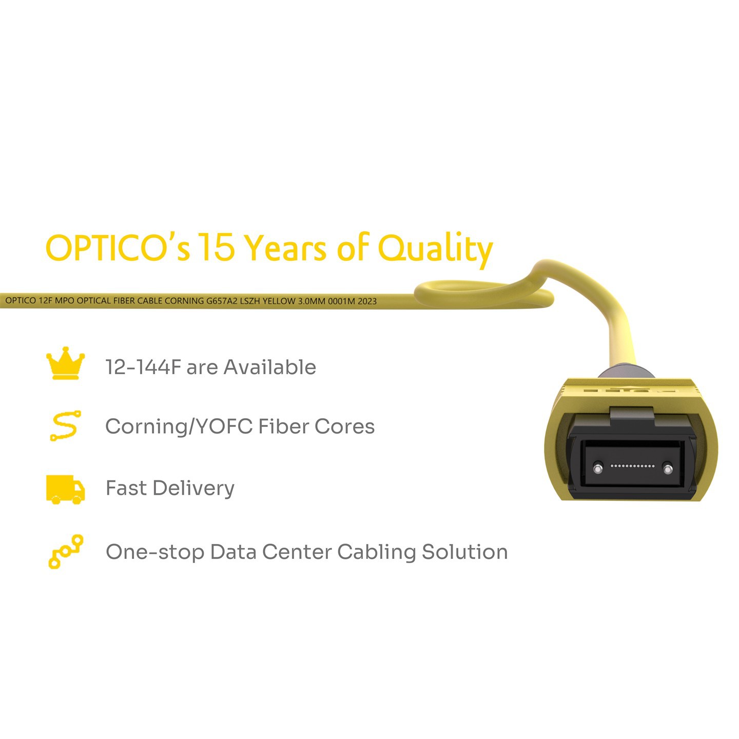 MPO To LC Uniboot 12 Fibers Harness Cable
