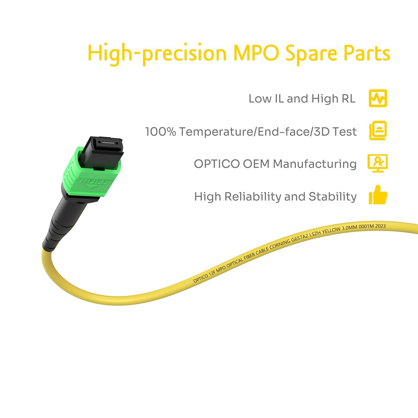 MTP MPO 12FC Fanout Fiber Patch Cable