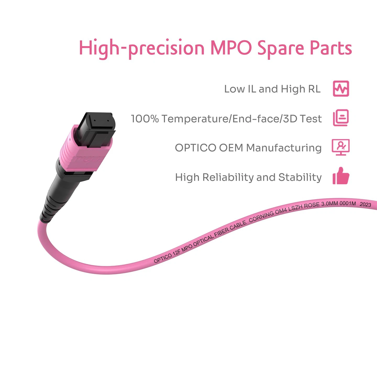 12 Fiber MPO To LC Breakout Cable OM4 factory